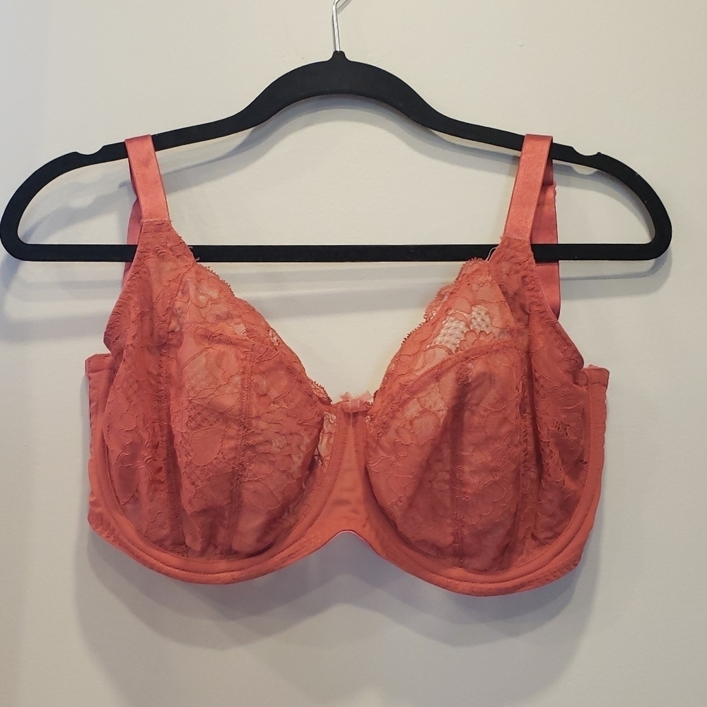 Panache "Imogene" Balconette Underwire Rose Bra - 30HH US